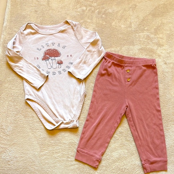 Little Co, Organic Cotton , Cute Wonders Outfit Set, 24 Months - Picture 1 of 6